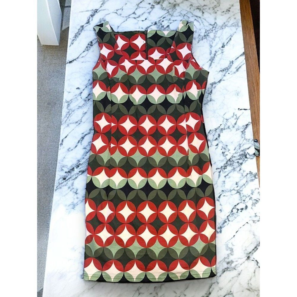 Vintage 90’s Luly K Women’s Pencil Geometric Dress Sz Large